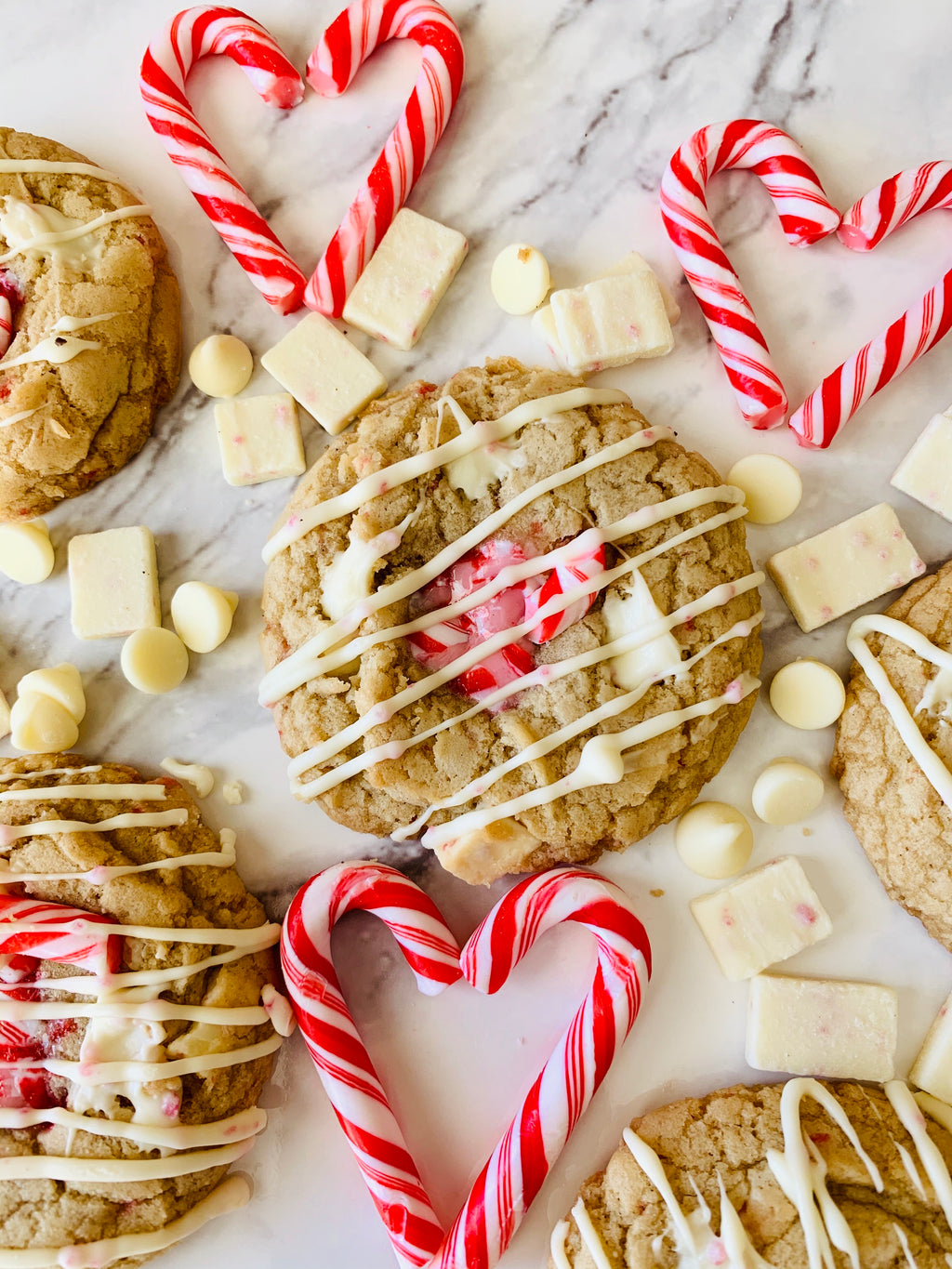 1 dz White Chocolate Candy Cane Cookies - Cookies